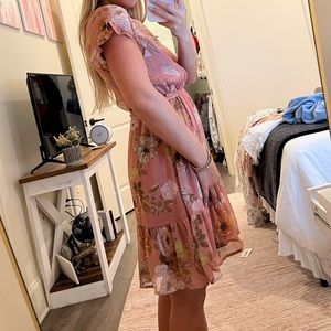 Floral modest dress